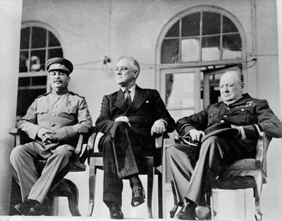 Roosevelt, Stalin, and Churchill at the Teheran Conference by Unbekannt Unbekannt